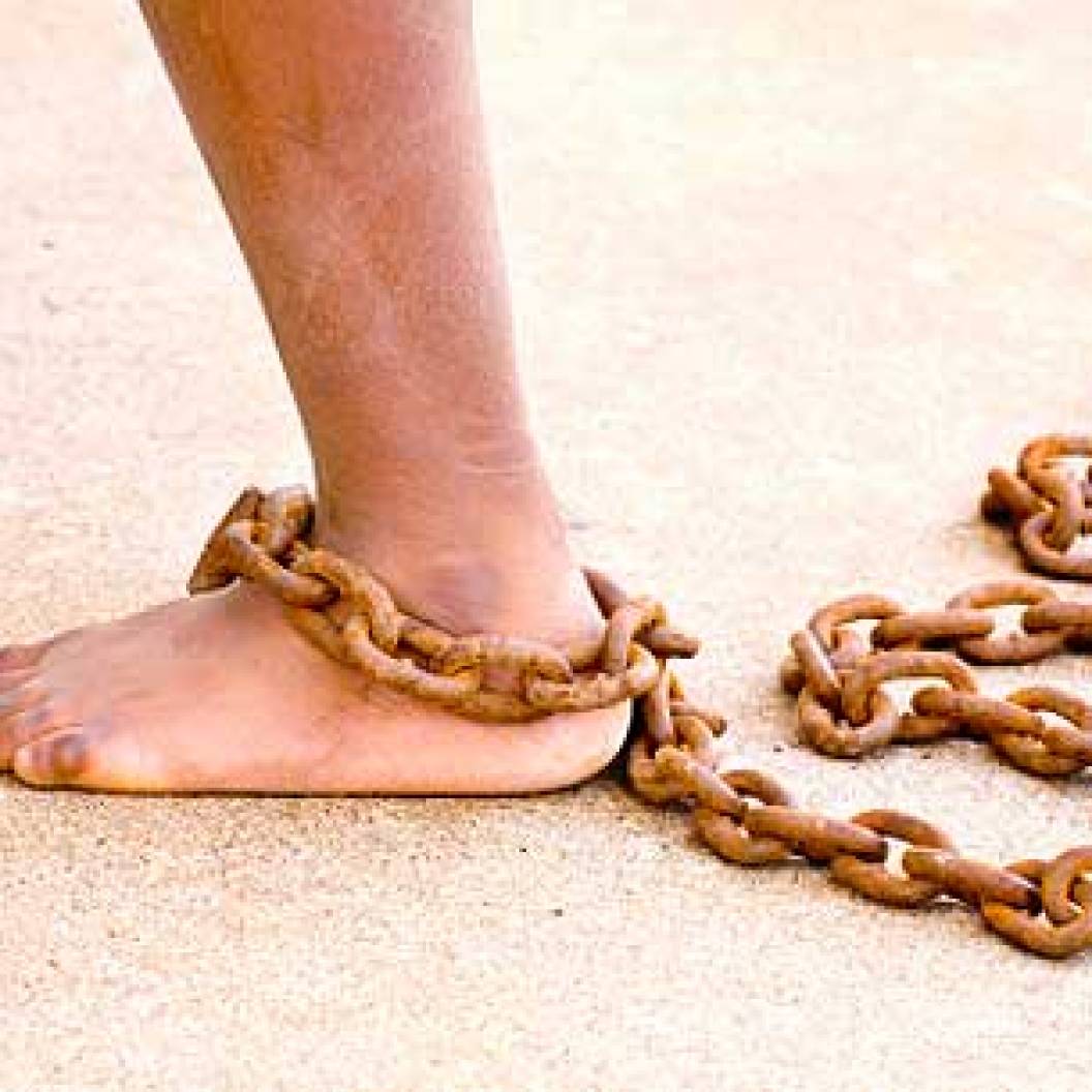 shackled feet